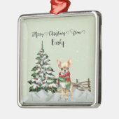 Frohe Weihnachten von Hundes Name Ornament Aus Metall (Links)