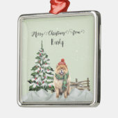Frohe Weihnachten von Hundes Name Ornament Aus Metall (Links)
