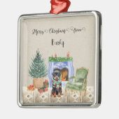 Frohe Weihnachten von Hundes Name Ornament Aus Metall (Links)