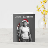 Frohe Weihnachten von Hunky Justin Trudeau Karte (Gelbe Blume)