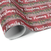 Frohe Weihnachten von (Ihr Name) Geschenkpapier (Rolleneckpunkt)