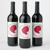 Frohe Weihnachten von Ihrem geheimen Weihnachtsman Weinetikett (Flaschen)