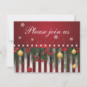 Frohe Weihnachten von (Ihrer Familie) Einladung (Vorderseite)