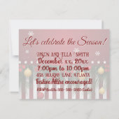 Frohe Weihnachten von (Ihrer Familie) Einladung (Rückseite)