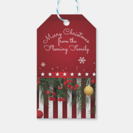 Frohe Weihnachten von (Ihrer Familie) Geschenkanhänger