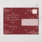 Frohe Weihnachten von (Ihrer Familie) Postkarte (Rückseite)