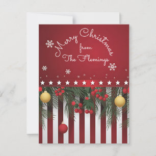 Frohe Weihnachten von (Ihrer Familie) Postkarte