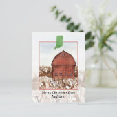 Frohe Weihnachten von Indiana Barn Farm Winter (Stehend Vorderseite)