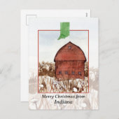 Frohe Weihnachten von Indiana Barn Farm Winter (Vorne/Hinten)