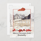 Frohe Weihnachten von Kentucky Farm Winter Snow (Vorne/Hinten)