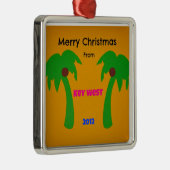 Frohe Weihnachten von Key West 2012 Silbernes Ornament (Rechts)