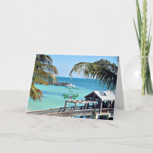 Frohe Weihnachten von Key West, FL Karte (Vorderseite)