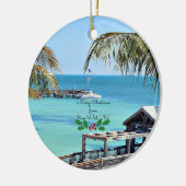 Frohe Weihnachten von Key West, FL Keramik Ornament (Links)