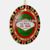 Frohe Weihnachten von Las Vegas Keramikornament (Rechts)