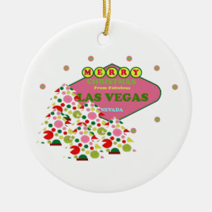 Frohe Weihnachten von Las Vegas-Verzierung Keramik Ornament