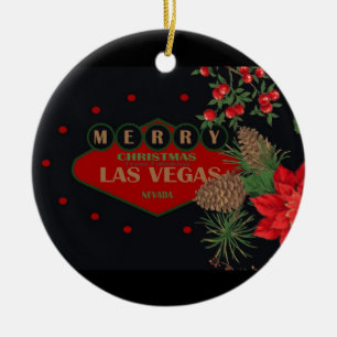 Frohe Weihnachten von Las Vegas-Verzierung Keramikornament