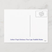 Frohe Weihnachten von Maine-Postkarte (Rückseite)