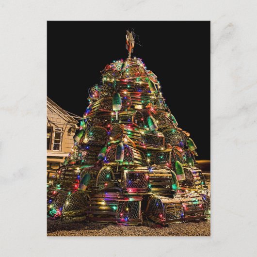 Frohe Weihnachten von Maine-Postkarte (Vorderseite)