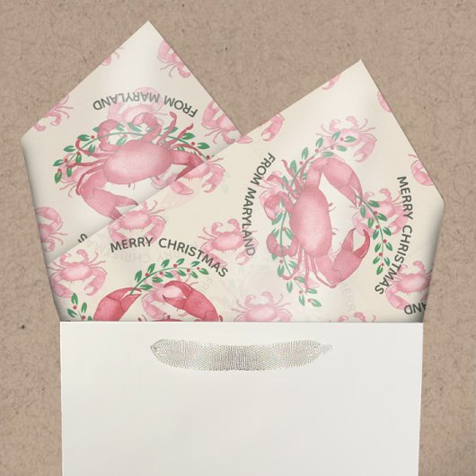 Frohe Weihnachten von Maryland Crab Seidenpapier