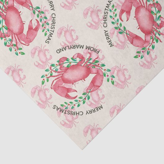 Frohe Weihnachten von Maryland Crab Seidenpapier (Ausschnitt)