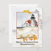 Frohe Weihnachten von Massachusetts Leuchtturm Sch (Vorne/Hinten)