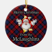 Frohe Weihnachten von McLaughlin MacLachlan Clan Keramikornament (Vorne)
