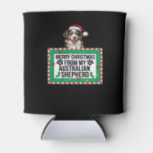 Frohe Weihnachten von meinem australischen Schäfer Dosenkühler (Vorderseite)