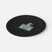 Frohe Weihnachten von meinem australischen Schäfer Pappteller (Schrägansicht)