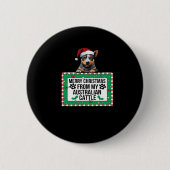 Frohe Weihnachten von meiner australischen Rind Cl Button (Vorderseite)
