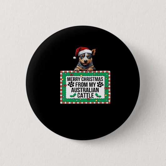 Frohe Weihnachten von meiner australischen Rind Cl Button (Vorderseite)
