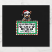 Frohe Weihnachten von meiner australischen Rind Cl Schaumweinetikett (Einzelnes Label)