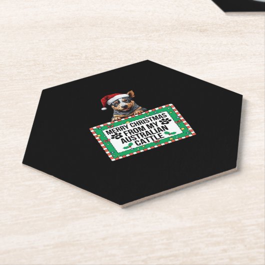 Frohe Weihnachten von meiner australischen Rind Cl Untersetzer (angewinkelt)