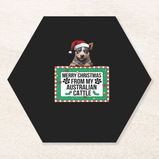 Frohe Weihnachten von meiner australischen Rind Cl Untersetzer (Vorderseite)