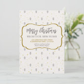 Frohe Weihnachten von neuen Zuhause skandinavische Ankündigung (Stehend Vorderseite)