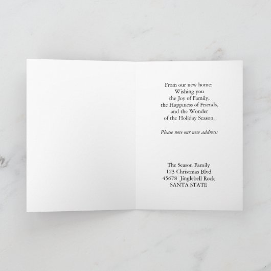 Frohe Weihnachten von New Zuhause (Innenseite)