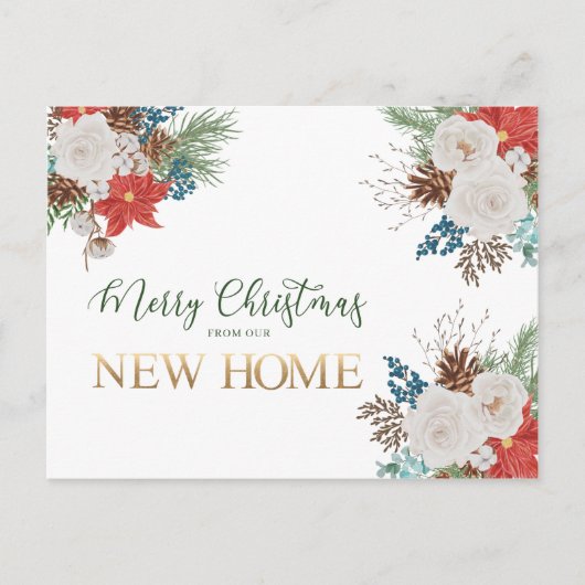 Frohe Weihnachten von New Zuhause Poinsettia und P (Vorderseite)