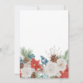 Frohe Weihnachten von New Zuhause Poinsettia und P Ankündigung (Rückseite)