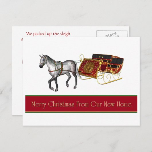 Frohe Weihnachten von New Zuhause Postcard (Vorne/Hinten)