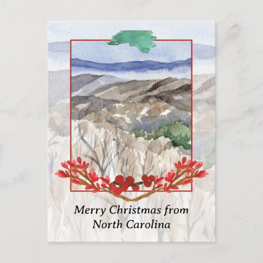 Frohe Weihnachten von North Carolina Blue Ridge (Vorderseite)