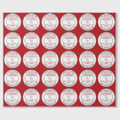 Frohe Weihnachten von North Pole Custom Santa Geschenkpapier (Flach)