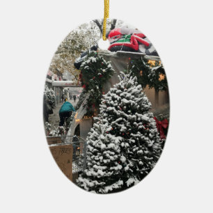 Frohe Weihnachten von NYC New York City Tree Stand Keramik Ornament