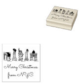 Frohe Weihnachten von NYC New York City Weihnachte Gummistempel (Stempel)