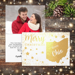 Frohe Weihnachten von Ohio State Foto Folienkarte