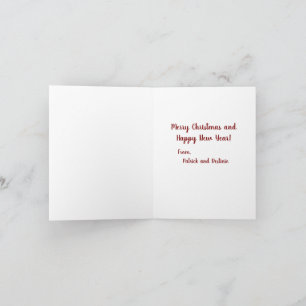 Frohe Weihnachten von Patrick und Destinie Note Ca