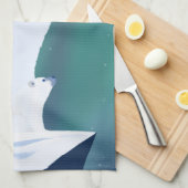 Frohe Weihnachten von Polar-Bären Geschirrtuch (Viertel Falte)