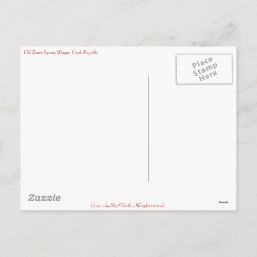 Frohe Weihnachten von Prag (Rückseite)