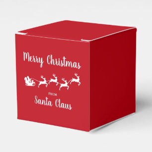 Frohe Weihnachten von quadratischem Rot Geschenkschachtel