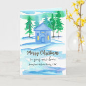 Frohe Weihnachten von Realtor-Firmennamen Karte (Gelbe Blume)