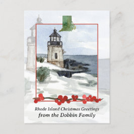 Frohe Weihnachten von Rhode Island Personalisiert