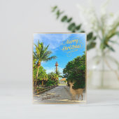 Frohe Weihnachten von Sanibel Island FL Lighthouse (Stehend Vorderseite)